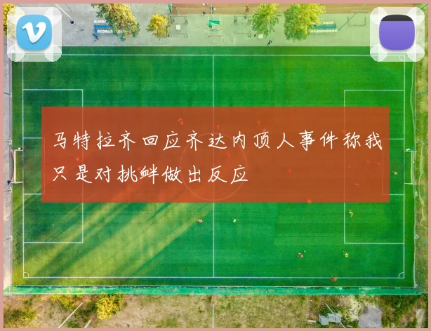 马特拉齐回应齐达内顶人事件称我只是对挑衅做出反应